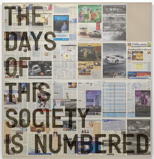 Rirkrit TiravanijaUntitled (The days of this society is numbered / December 7, 2012)Synthetic polyme