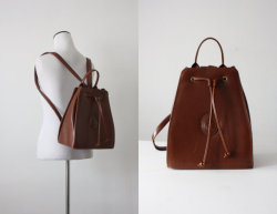 littlealienproducts:  vintage leather backpack