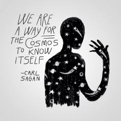 sixfootgiraffe:  #quote #carlsagan #cosmos #space #stars #stardust #lettering #doodle #art