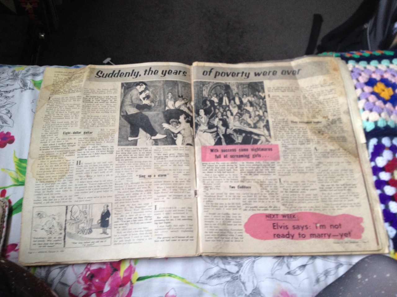 sexypresley:  I love my aunt (She found Elvis Presley newspapers under her house