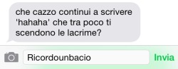 ricordounbacio:  Impara a piangere in silenzio.