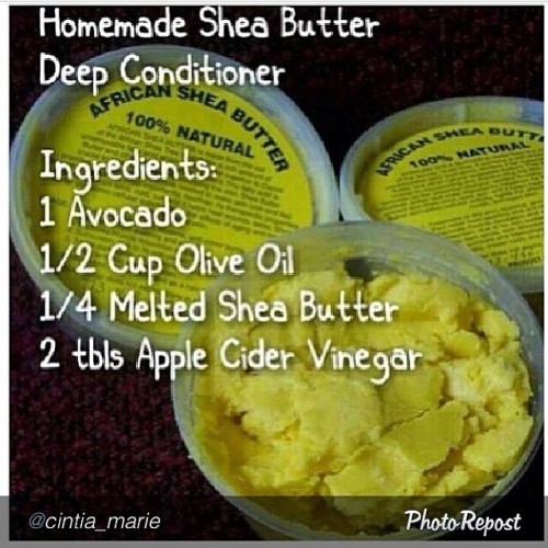 Homemade Deep Conditioner #2FroChicks #deepconditioner #sheabutter #DIY #oliveoil #avocado #applecid