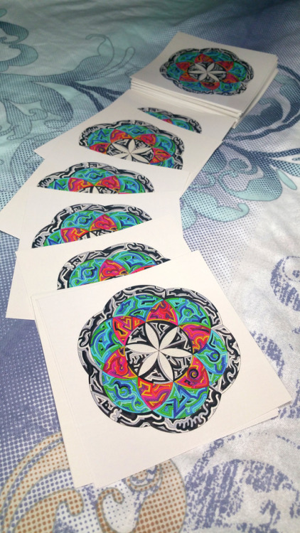Got my sticker order a few days earlier then expected :D they’re 4x4", vinyl material wit