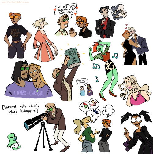 two sims drawpile sessions crammed together that took forever to arrange. several inside jokes prese