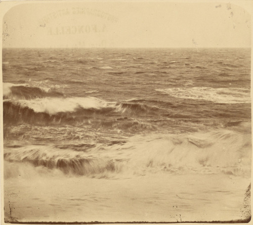 Waves, as captured in 1870 by A. Foncelle, a French photographer. 