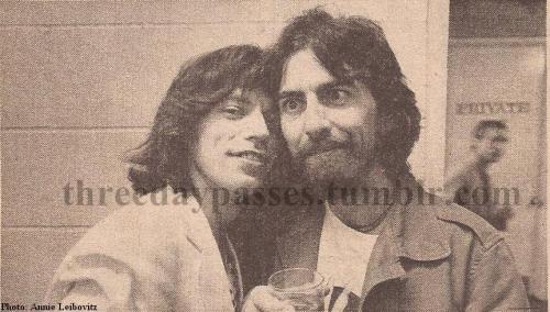Mick and George. (Rock Scene, January 1976)