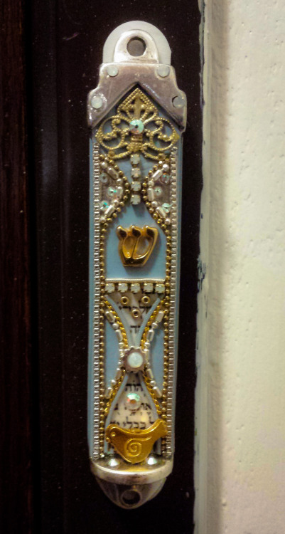 Mezuzah is up! The house (cheap apartment but whatev) is finally a home. 