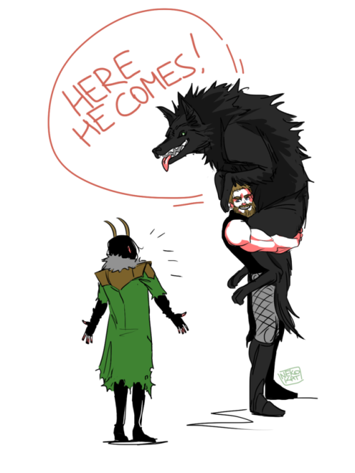 obaewankenobae: nekokat42:  BIG DOG ENERGY @toomanylokifeels        [Twitter] [Patreon]                  @calamity-cain here u go 