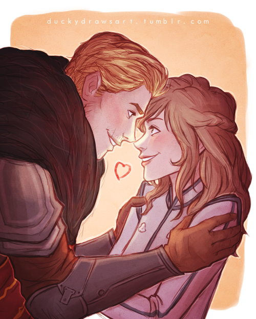 duckydrawsart:The adorable Yui Trevelyan and Cullen Rutherford for rainbowwbroker~I came across this