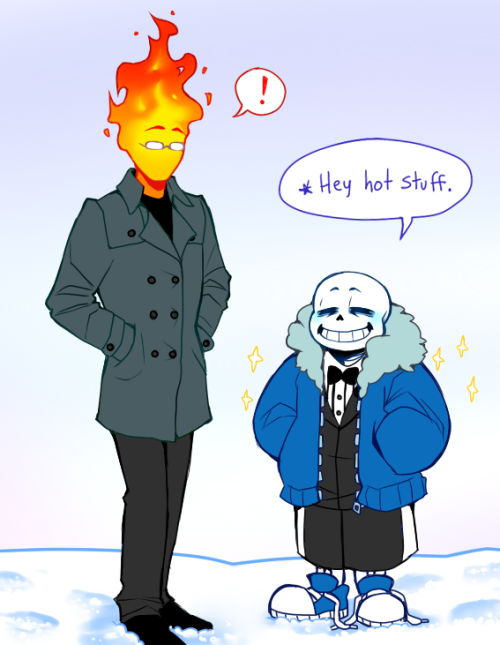 tesazombie: Sans kink is Grillby making stupid puns goodbye 