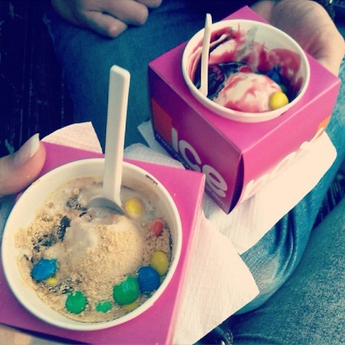 #love #icebox #eating #icecream #with #my #boyfriend #skittles #nutella #cherry #instaphoto #instafo
