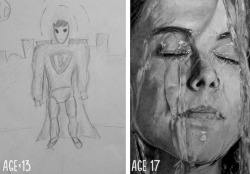 thingstolovefor:  wlfson:  mymodernmet:  Artists Share “Before and After” Evolution of Their Drawing Skills with Years of Practice  this gives me hope  #Love it! 