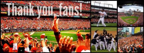Thank you to the best fans in baseball. #WeWontStop