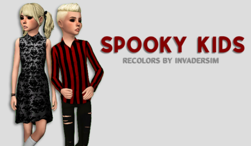 simblreen 2018 day threespooky moms and dads need spooky kids, too.@onyxsims‘ th dress / meshr