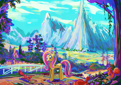 Howdy bros, Once  again doing more of those epic Equestira landscapes I oh so  love to create .Wip b