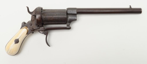 Ivory handle pinfire double action revolver, circa 1870′sfrom Little John’s Auction Service