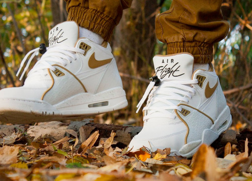 sweetsoles:  Nike Air Flight 89 - White/Flat Gold/Pure Platinum (by Nikolić Petar‎)