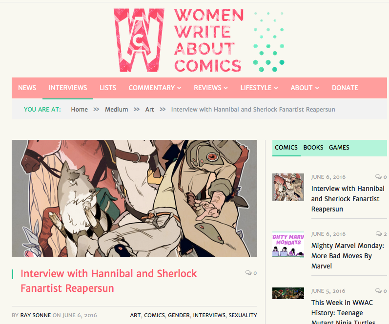 I did an interview with Ray Sonne for Women Write About Comics; if you wanna know