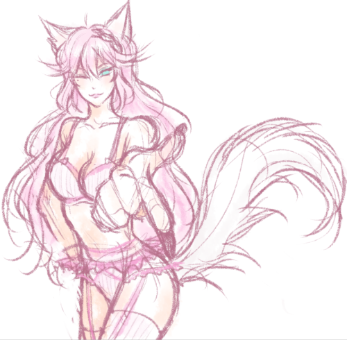 late night doodle of pink inspired by this cute lingerie 