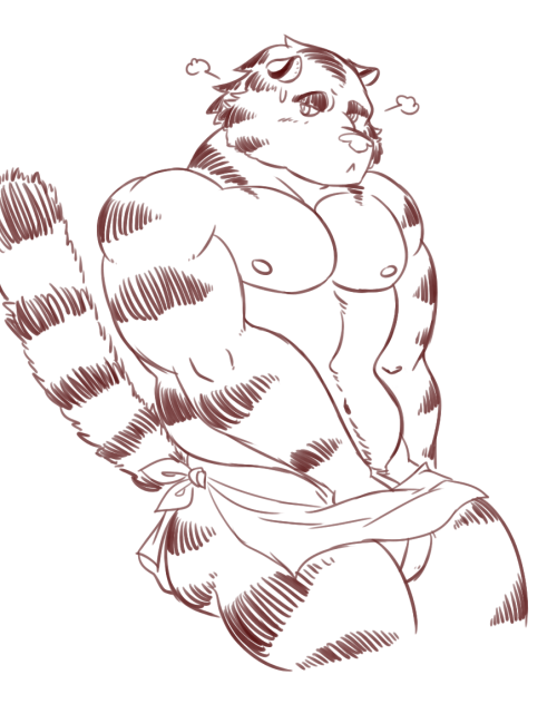 amaranthnymph: Self-conscious tiger babe does not understand why guys like going to the steam room w