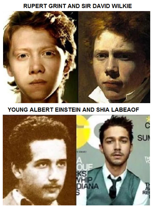 thegodlessatheist:Celebrity and historic figure doppelgangers