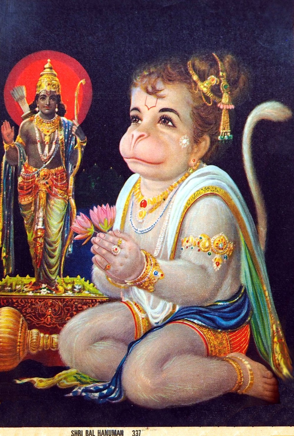 Hindu Cosmos - Shri Bal Hanuman (via Etsy: LoveFromLakshmi)