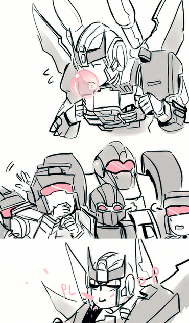 shokkuwebu:  s-s-:  shokkuwebu:  now I’m just imagining prowl blowing bubblegum