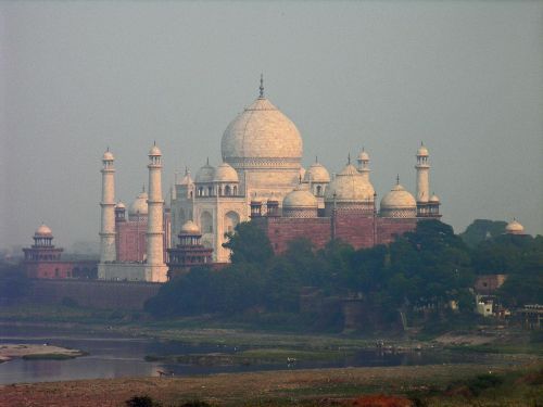 Taj Mahal From Afar From the Collection: Taj Mahal in Agra, India