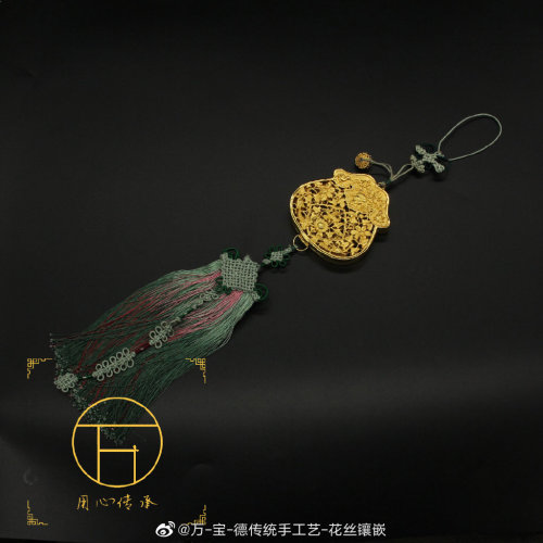 golden mask&hair ornaments&waist ornaments for chinese hanfu by 万宝德传统手工艺花丝镶嵌