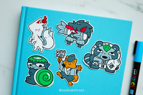 Beyond Excited with How These Stickers Turned Out!All 5 of these yokai stickers are officially avail