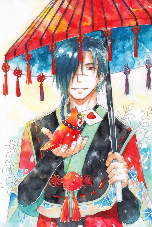 paper-bag-with-holes:  Happy birthday Koujaku!My first DMMd fanart was for his birthday
