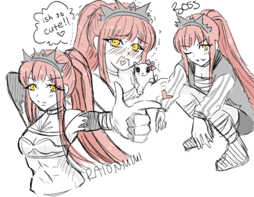 raionmimi:Concept: Delinquent Medb with a weakness for cute things