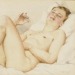 gayartists:Male nude with Cigarette (1933), Konstantin Somov 