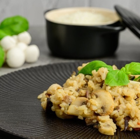 Mushroom And Basil Risotto Recipe