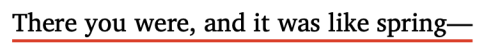 Mary Oliver, From “There You Were, And It Was Like Spring”, Red Bird