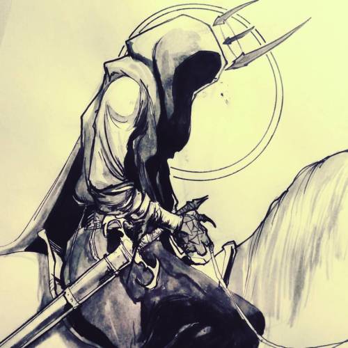 zacharyiswackary: Witch king of Angmar. #nazgul #ringwraith #lordoftherings #lotr #tolkien #inktober