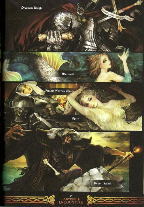 mlle-imandeus:Dragons Crown publicity artwork, people of hydeland, and labyrinth encounters