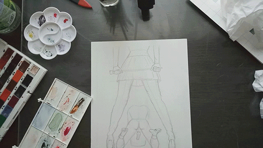 5-inch-and-more:  msgrata:Prospects femdom art. Experimenting with watercolor, hours