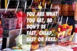 the-exercist:  gymaholic92:  there’s nothing better than water melon, pineapple, strawberries, oranges or peach on a sunny day, eat clean!  When you call a person “fast,” “cheap,” “easy” and “fake,” you’re not referring to their diet.