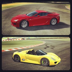 #Lexus #Porsche #Instacollage #Lfa #918Spyder #Realracing #Ios #Iphone #Gamer #Instaphoto