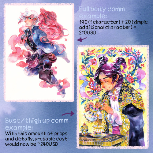 hello and once again I am open for commissions! I had to revise my prices after looking around at ra