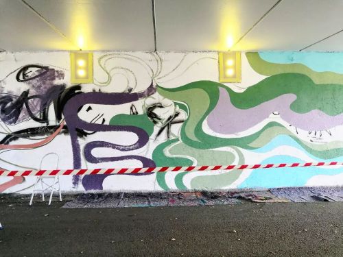  There it is! My part of the big mural painting in Rovaniemi Aittatie underpass. For a long time I w