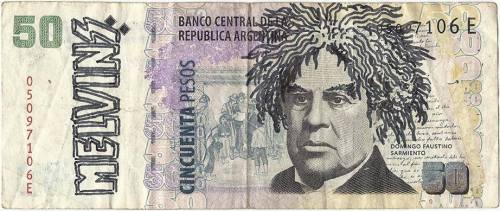 burninsun:  king buzzo’s $50 pesos note - by roy gattero