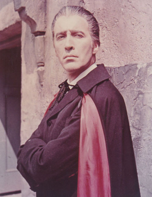 greggorysshocktheater:Publicity photos of Christopher Lee on the set of Dracula: Prince of Darkness 