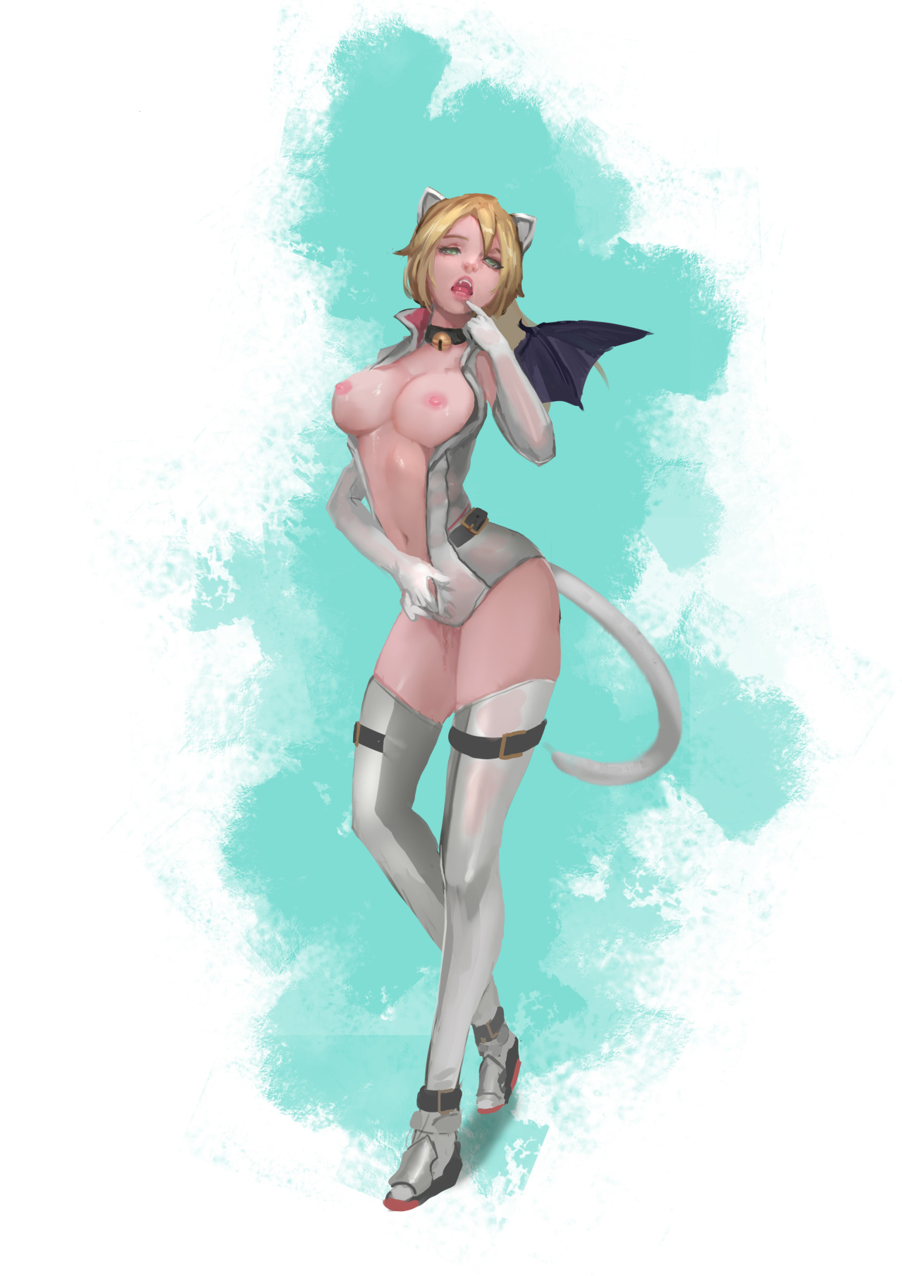 sapphicneko:  Oktober stream comission from @cglas was nice enough to do some lewd
