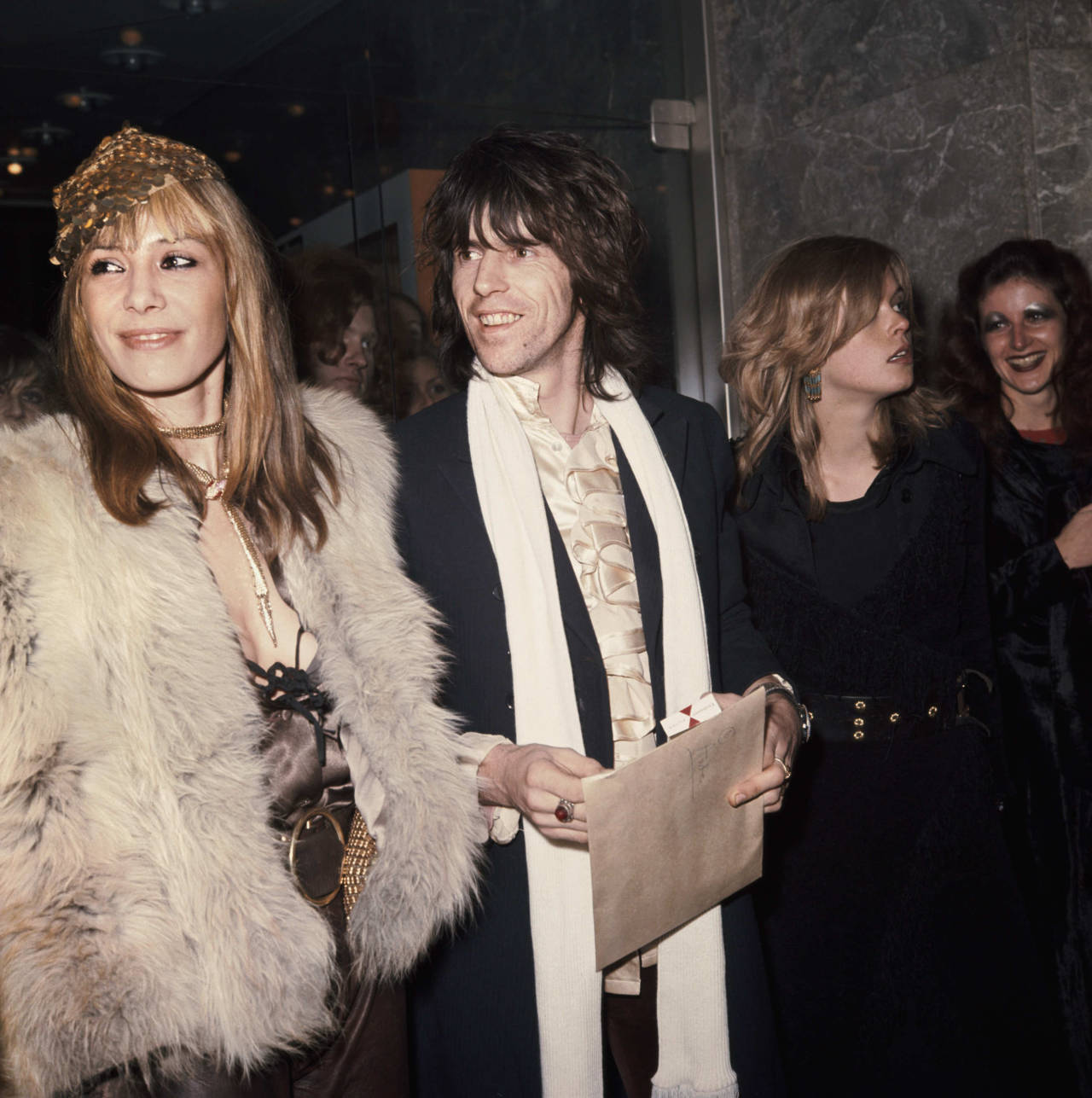 thegoldenyearz:Anita Pallenberg and Keith Richards at the premiere of Performance,