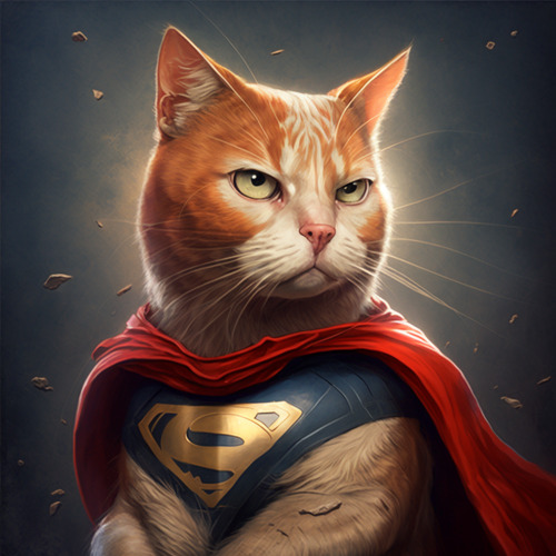 Streaky, The Super Cat, Is Not At All Pleased To Wear A Costume Covering His Magnificent Fur Coat, And