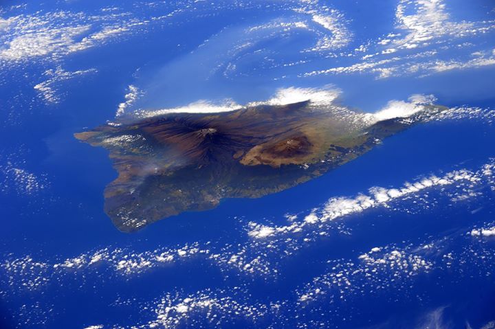 Island of Hawaii From the International Space Station via NASA http://1.usa.gov/1AISt7m via Facebook http://on.fb.me/1wV8wib