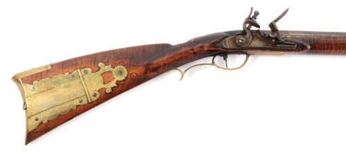 Flintlock rifle crafted by Andrew Fichthorn of Womelsdorf, Pennsylvania, early 19th century.from Mor