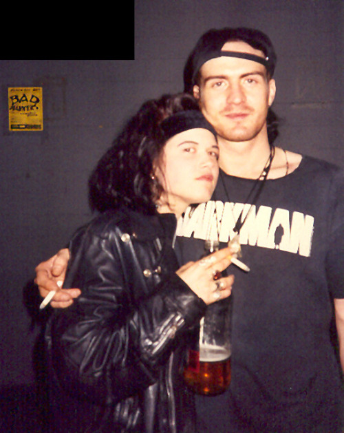 skinnypuppi:Ogre of PIGFACE + a fan. 1991.